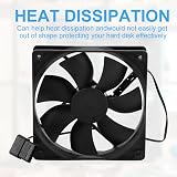 WPPNMY 5.25in to 5x 3.5in Hard Drive Cage w/ Cooling Fan Silver view 9