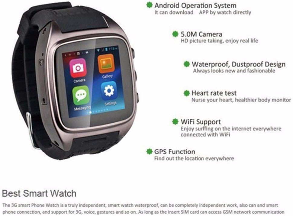 X01 Plus reloj inteligente Android 5.1 reloj de pulsera 1 G + 8G ...