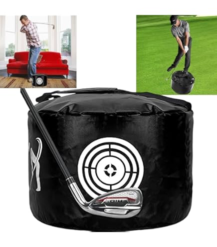 Chavisenty Sac de frappe pour entraînement de swing de golf - Noir