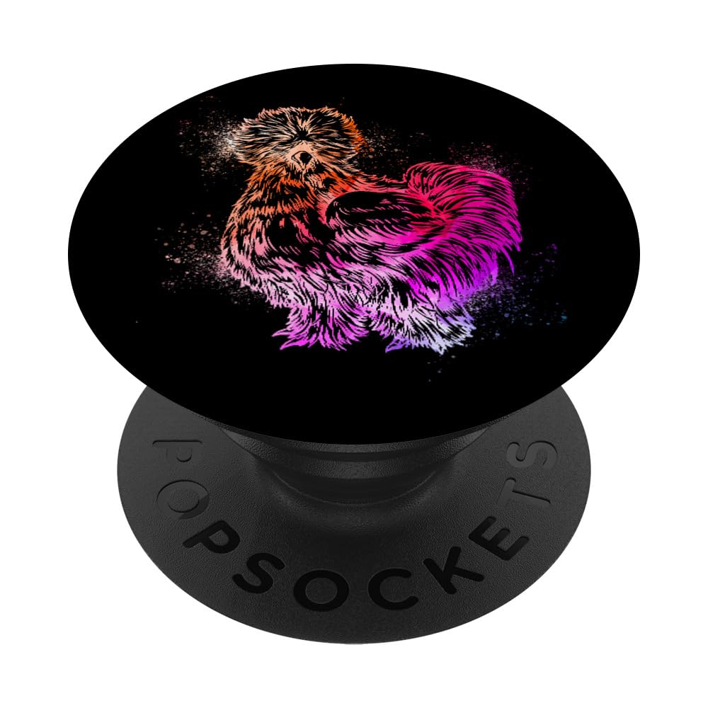 Colorful silkie chicken PopSockets Adhesive PopGrip