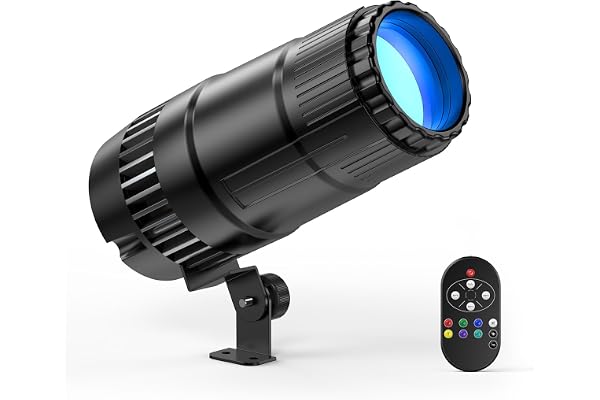 20W Pinspot Light with Remote,RGBWYP+Cyan LED Beam Spot Lights,Ultra Bright Mirror Disco Ball Spotlight Stage Light for DJ Di