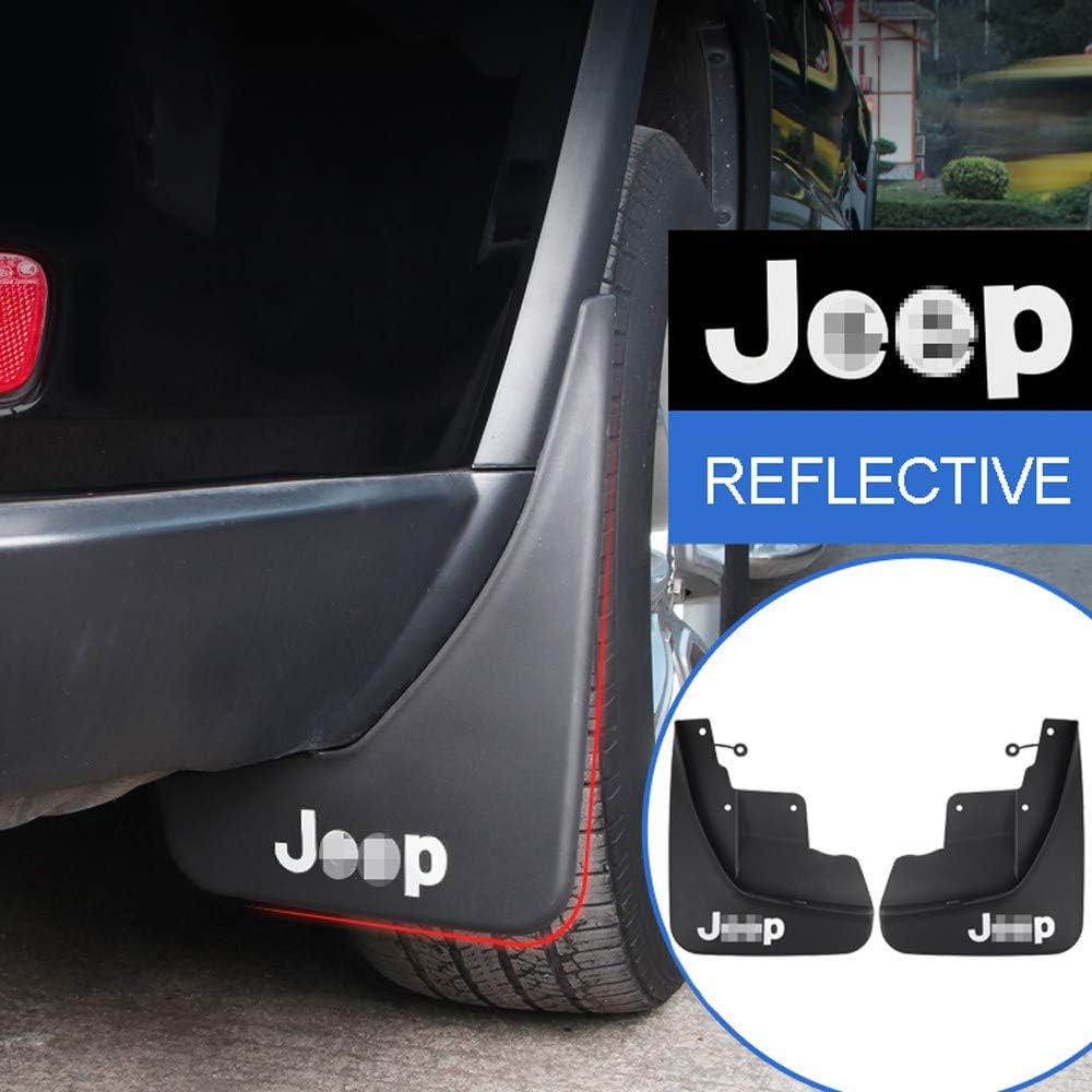 OTQEALY Car Mud Flaps Mudguards Mudguards Mud Flaps Compatible With Jeep Grand Cherokee 2011-2018 ， Soft Plastic Material,Front-wheel-B-2014