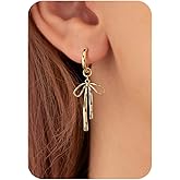 Plenky Huggie Earrings for Women-14K Gold/Silver/Black Plated Safety Pin Starfish Butterfly Snake Pearl Bee Earrings for Women Gold Hoop Earrings