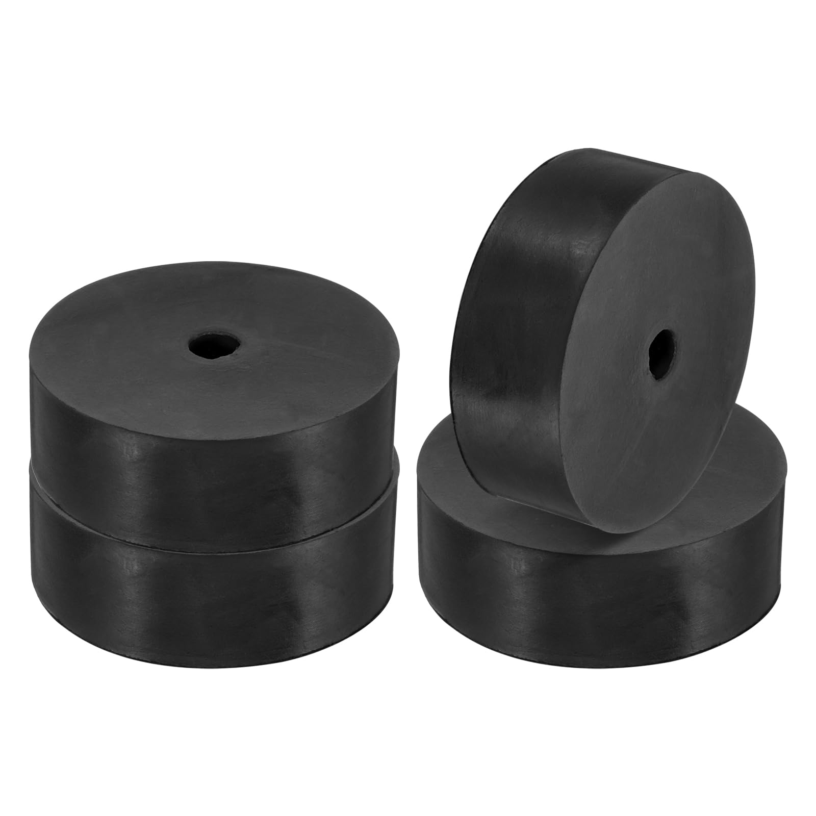 PATIKIL Multi Purpose Rubber Spacer, 4 Pcs 3.1"OD 0.47"ID 1.2"Thickness Neoprene Round Anti-Vibration Isolation Pads Isolator Rubber Bushings Spacer Washer for HVAC Bolts Car Accessories