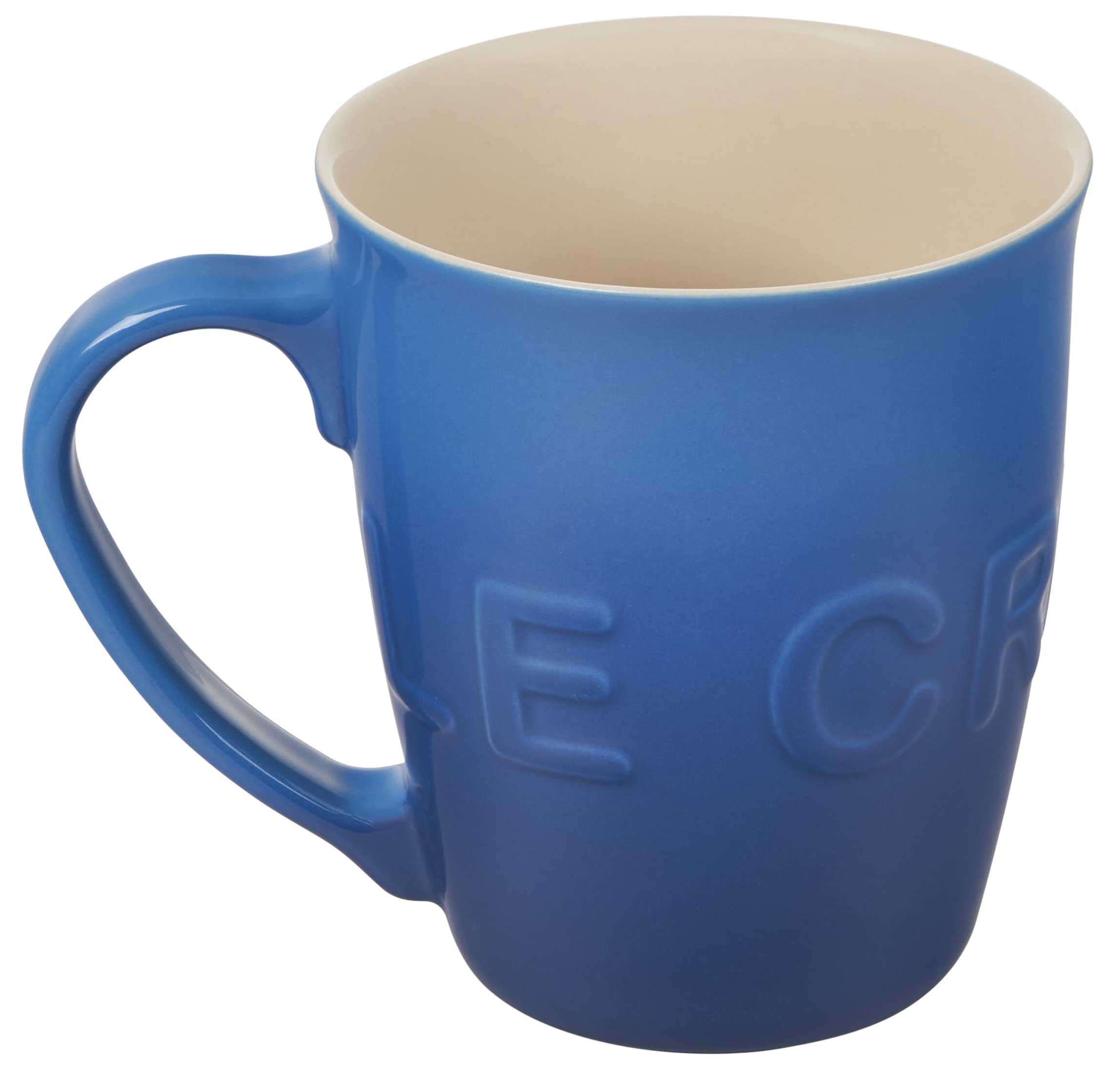Photo 1 of **RIM IS CHIPPED** Le Creuset Stoneware 20 oz Extra-Large Logo Coffee Mug, Marseille