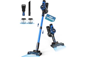 DEVOAC Cordless Vacuum Cleaner, 6 in1 Vacuum Cleaner with Rechargeable Battery, Convenient Lightweight Stick Vacuum Cleaner with Powerful Suction, Handheld Vacuum for Carpet Hard Floor Pet Hair Home