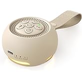 Afuosy White Noise Sound Machine with Voice Recording, 16 Soothing Sounds Portable Noise Machine, Night Light, Timer, Rechargeable White Noise Machine for Sleeping Nursery Home Office Travel