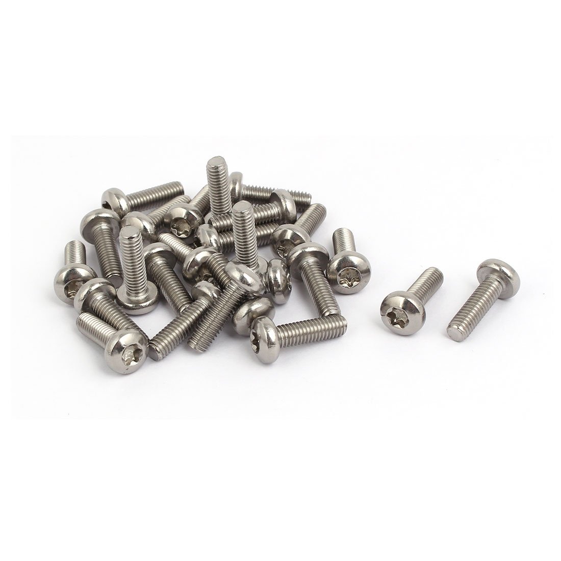 Sourcingmap M6x20mm 304 Stainless Steel Button Head Torx Socket Cap Screws Fasteners 25pcs
