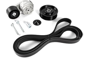 VORGENS 90K-38285 Serpentine Belt Tensioner Kit Fit for 2003-2012 Dodge Ram 2500/3500/4500/5500, Sterling Truck Bullet 45/55 6.7L/5.9L - Replace 36315 38285 K081264HD Belt Drive Pulley Kit