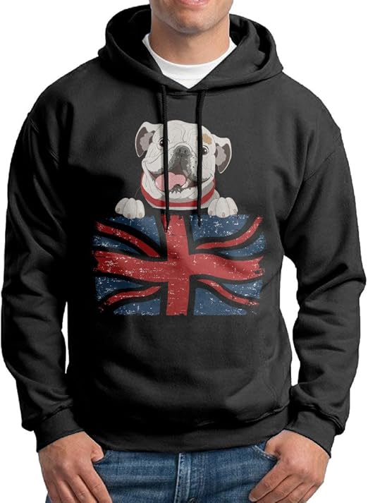 MEGGE English Bulldog Men's Sweater Black XXL Amazon.ca Clothing