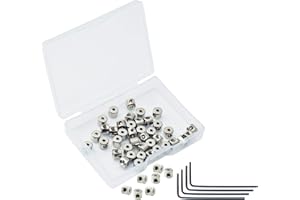 SUBANG 40 Pieces Pin Keepers Pins Locks Pins Backs Locking Clasp Locking Pin Keeper Backs with 4 Wrench All in Storage Case,5mm x 6mm