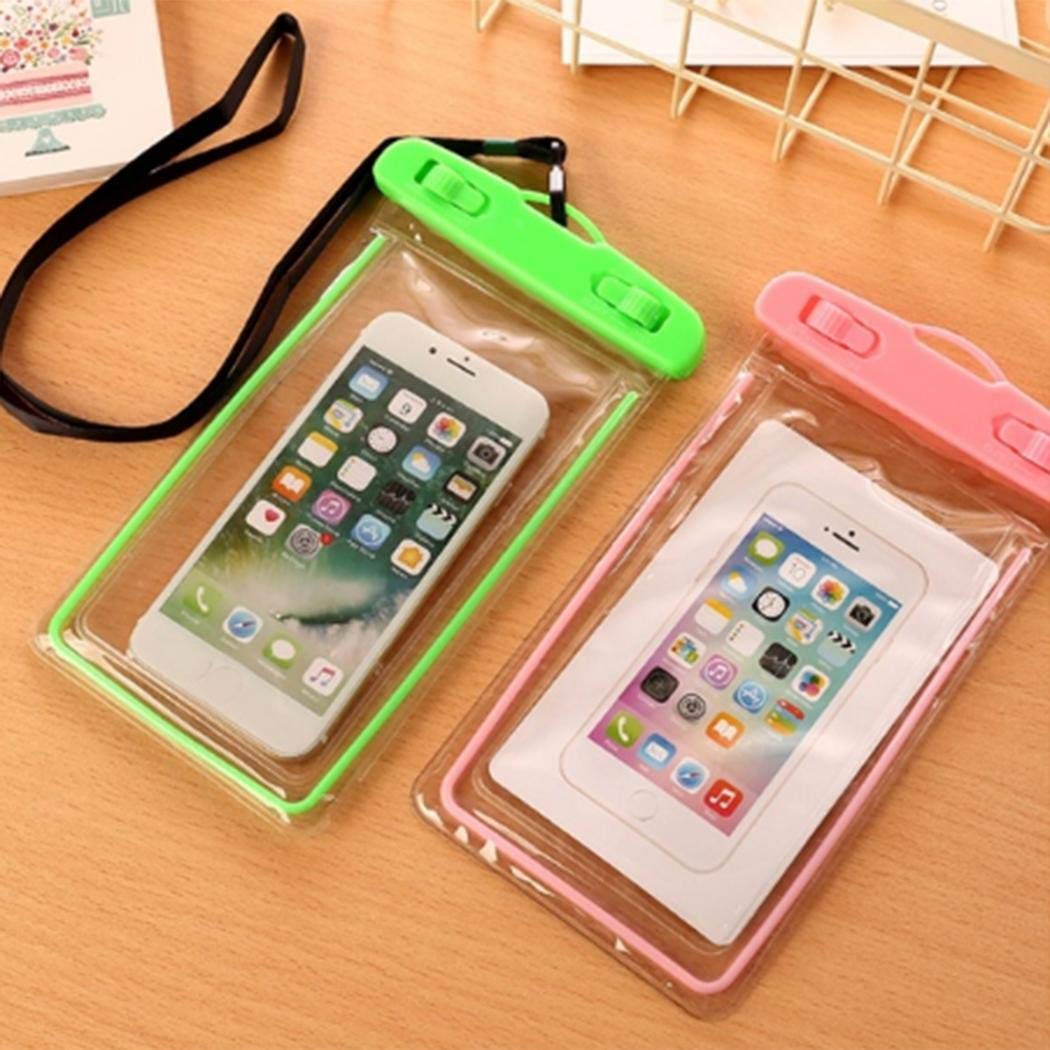 Zhuygba Waterproof Phone Case, Phone Pouch Dry Bag, Outdoor Practical Portable Waterproof Phone Bag with Lanyard, Underwater Protective Dry Bag Compatible with Phones Under 6 Inches