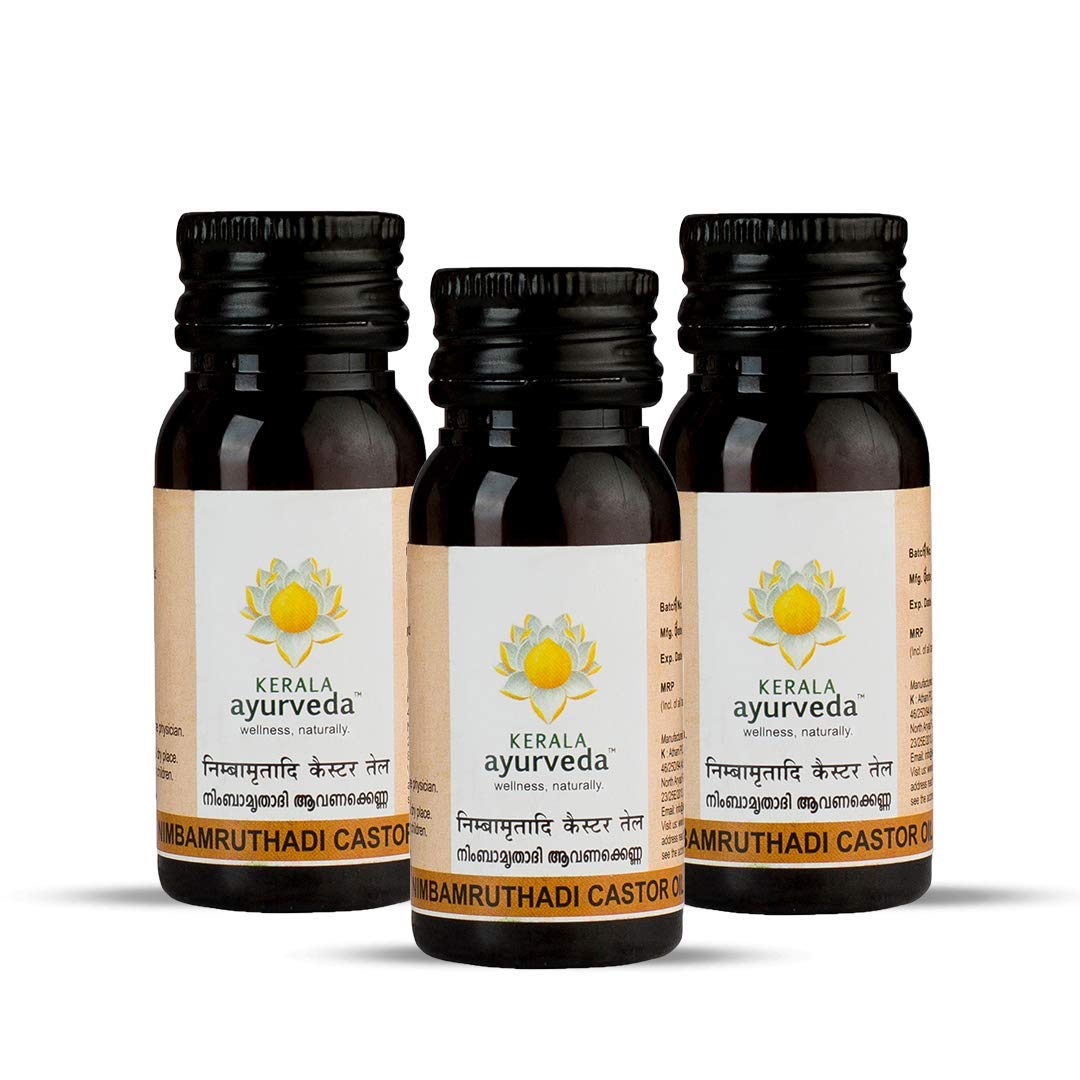 Buy Kerala Ayurveda Nimbamruthadi Castor Oil(30 Ml) Pack of 3 Online