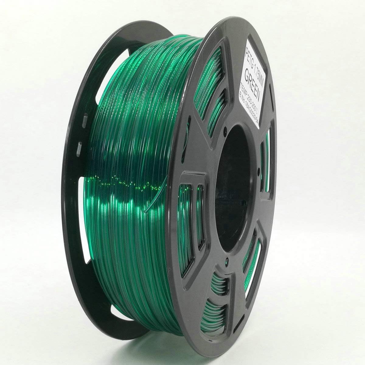 Stronghero3D 3D Printing PETG Filaments 1.75mm Net Weight 1KG Accuracy +/-0.05mm (Translucent Green)
