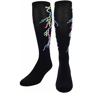 TCK Fun Softball Baseball Volleyball Socks for Kids Youth Girls & Boys | Colorful Tube Sports Socks for Teams, Games, Practic