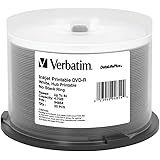 Verbatim DVD-R 4.7GB 8X Datalifeplus White Inkjet Printable Surface, Hub Printable - 50Pk Spindle