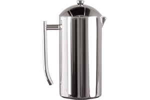 Frieling Double-Walled Stainless Steel French Press Coffee Maker - 36 oz Polished & Insulated Press Pot - Stainless Steel Coffee Maker