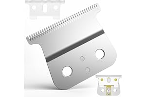 CR8GR8 Professional Barber-Grade T-Blade Replacement Compatible with Andis T-Outliner，Barber-Approved T Clipper & Trimmer Blades#04710/04521，Precision Sharp，Zero-Gap Fit (Ceramic T/Sliver Blade)