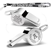 fkovcdy Initial Coach Gifts, Whistle for Coaches, Whistle Emergency, Thank You Coach Gifts, Personalized Monogram Coaches Whistle