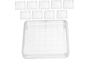 CATIEBYE 10Pcs Petri Dishes 10x10cm with Lids Plastic Laboratory Plates for Mycology Supplies School Science Projects