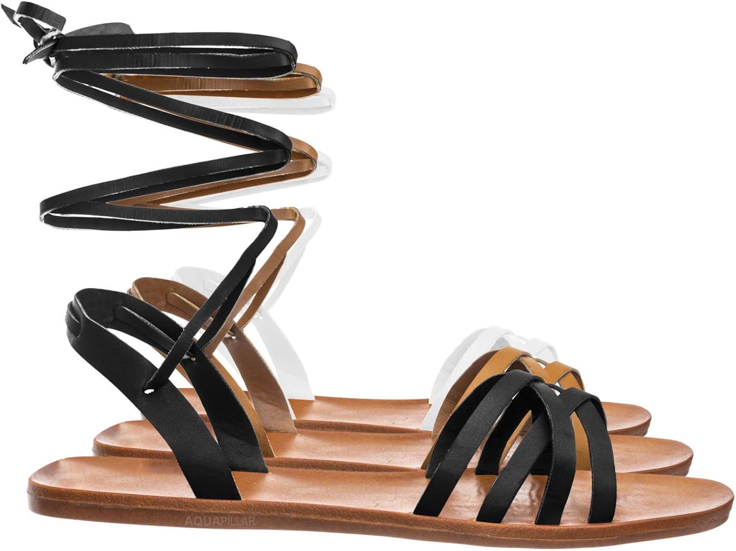 wrap around gladiator sandals