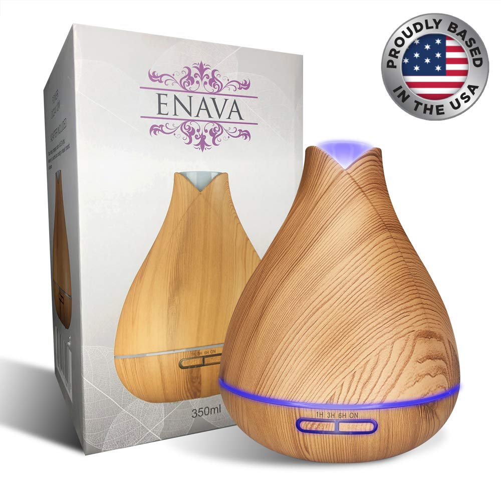 Aromatherapy Diffuser & Essential Oil Set - Ultrasonic Diffuser Extreme Cool Mist Output - Top 16 Oils 350ml-Auto Shut-Off 7 color LED – 100% Pure Therapeutic Grade Aroma Essential Oils-Lavender : Beauty