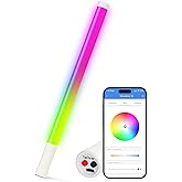 TakThree LED Glow Sticks, Smart App Control, 1200mAh Reusable 16M Colors