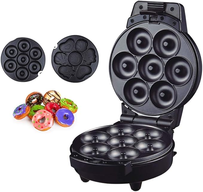 aasdf Máquina para Hacer donas eléctrica 2 en 1, Mini máquina para