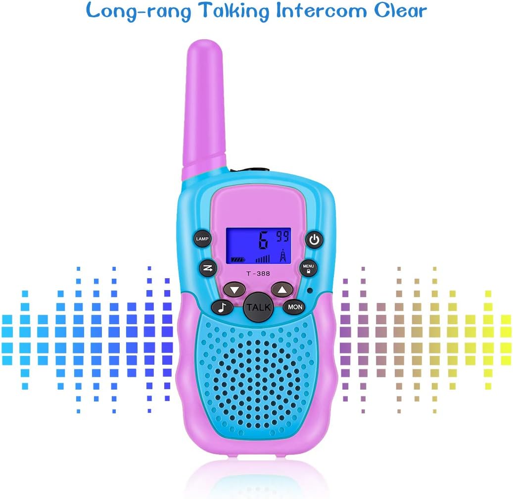 Kearui Kids Walkie Talkies 2Pack, Walkie Talkie for Kids 8 Channels 2 Way Radio with LED Flashlight and LCD Screen - Image 4