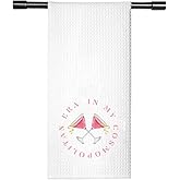 TSOTMO Cocktail Gift Summer Drinking Gift in My Cosmopolitan Era Kitchen Towel Dish Towel Social Club Gift for Women Mother (Cosmopolitan Era Towel)