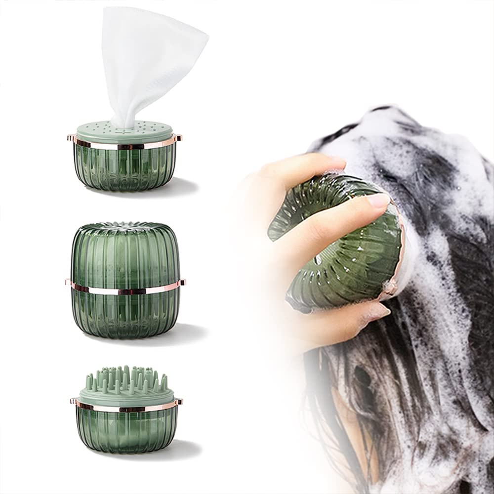 Wisada Scalp Massage-For Scalp Health, Promotes Head Blood Circulation and Hair Care-Hair Washing Brush,Supports Healthy Hair Growth and Reduces Hair Loss-Head Massage Brush[1Pack|87mm*88mm|Green]