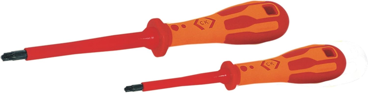 Best Price Square SCREWDRIVER SET VDE MODULO 1 + 2 T49146 By CK TOOLS, Multicolor, Size 1 & 2 (Twin Pack)