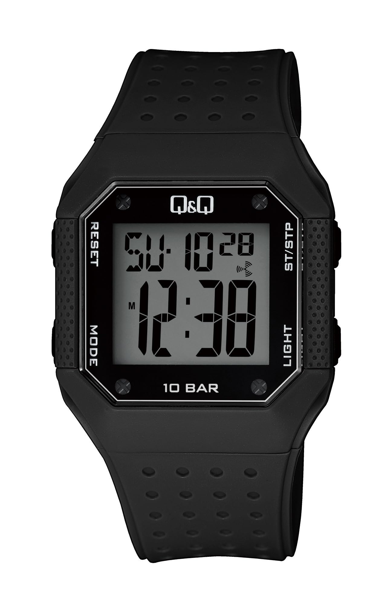 Q&Q Unisex Adult Chinese Quartz Analog Watch with Silicone Strap M158J002Y, White, M158J001Y