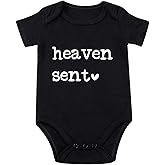 OYQA Heaven Sent Baby Bodysuit Religious Baby Bodysuit Pregnancy Announcement Babies Romper Newborn Bodysuits