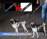Kelivi Double Dog Lead Coupler 360° Tangle Free Heavy Duty Reflective 24in view 7