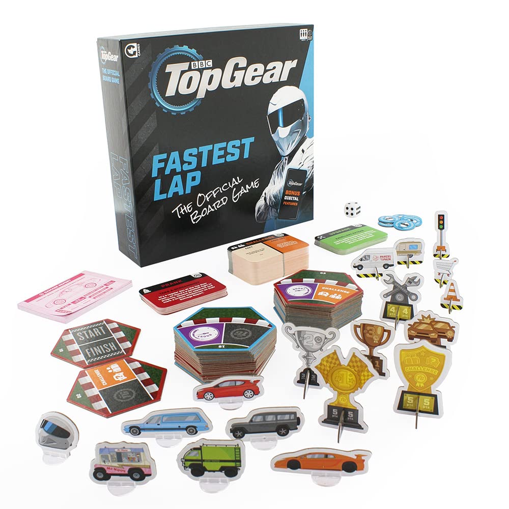 Ginger Fox The Official BBC Top Gear Board Game | Fastest Lap 2021 Edition | Age 8+ | 3-6 Players | 30-45 Minute Gameplay | Includes Interactive Features