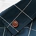 YTD Men's 100% Cotton Long Sleeve Plaid Slim Fit Button Down Dress Shirt US L Acid Blue