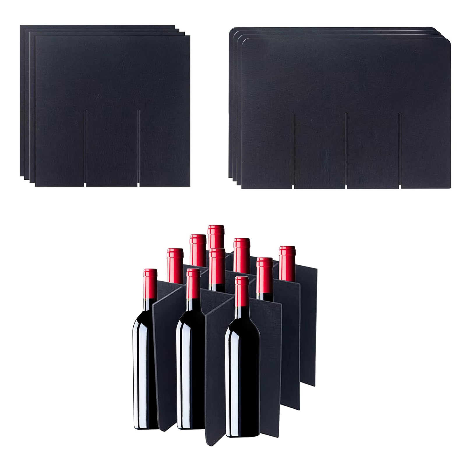 Photo 1 of 2 Sets Glass Divider Kits for Moving Boxes, Felt Dividers for Packing Shipping Glassware Wine Bottle Kitchen Dish, Reusable Glassware Dividers Fits in 16 x 12 x 12 Inch Cardboard Box