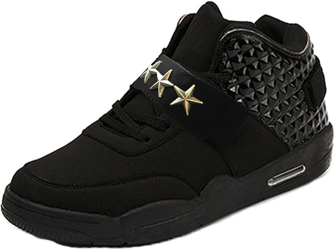 Amazon ダストストローク 星 スタッズ スニーカー ハイ カット メンズ レディース 軽量 くつ スニーカー