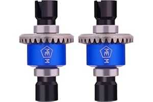 Mesimsple 2PCS Alum H16BM Front Rear Differential Diff Gear for MJX Hyper go 1/16 H16BM H16207 16208 16209 16210 H16 1/14 14301 14302 14209 14210 H14BM Series Upgrades Part Blue