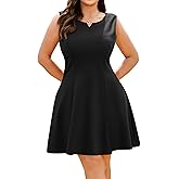 RWJ Women's Plus Size Cocktail Dress Formal 2026 Summer Sleeveless Aline Evening Party Spring Short Dresses with Pocket