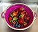REKORI unp Collapsible Silicone Colander/Strainer/Steamer with Stainless Steel Base in Raspberry Fuchsia Pink Color - 3 Quart - by Finn Market