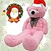 Big Cute Plush Teddy Bear Huge Plush Animals Teddy Bear Girl Children Girlfriend Valentine's Day White (24 inches, Pink)