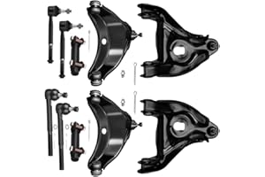 SCITOO 10pcs Front Suspension Kit Lower Upper Control Arm Tie Rod End Adjusting Sleeve Fit 1988-1999 For Chevrolet C1500 For Gmc C1500 1996-2002 Express 1500 1995-2000 Tahoe RWD