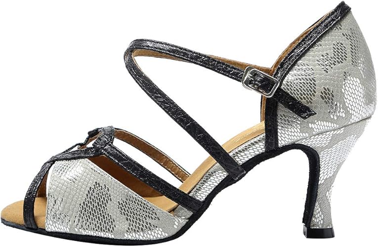 HROYL Scarpe da Ballo Liscio Donna Latino Salsa Tango Valzer Bachata Standard Sandali da Ballo HROYL Scarpe da Ballo Liscio Donna Latino Salsa Tango Valzer Bachata Standard Sandali da Ballo