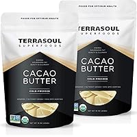 Terrasoul Superfoods Organic Cacao Butter, 2 Lbs - Raw | Keto | Vegan | Unrefined