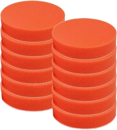 Amazon Funsway 12個 洗車ポリッシャー ドリル電動ポリッシャー 車用 ポリッシャーポリッシャー用スポンジワックススポンジ マジックテープ 125mm バフ