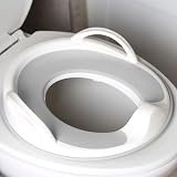 Jool Baby Potty Training Seat with Handles Fits Round Oval Toilets Grey