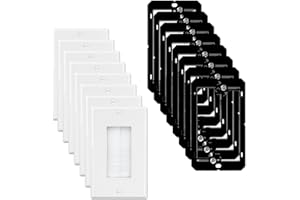 Iwillink (8 Pack) Brush Wall Plate with Low Voltage Mounting Bracket, Cable Pass Through Insert for Wires, Single Gang Cable Access Strap, Wall Socket for HDTV, Home Theater Systems