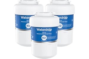 Waterdrop WD-F13 Replacement for GE® MWF®, SmartWater® MWFP, MWFINT, MWFA, GWF, HDX FMG-1, Kenmore® 9991, GSE25GSHECSS, WFC1201 Water Filter, 3 Pack